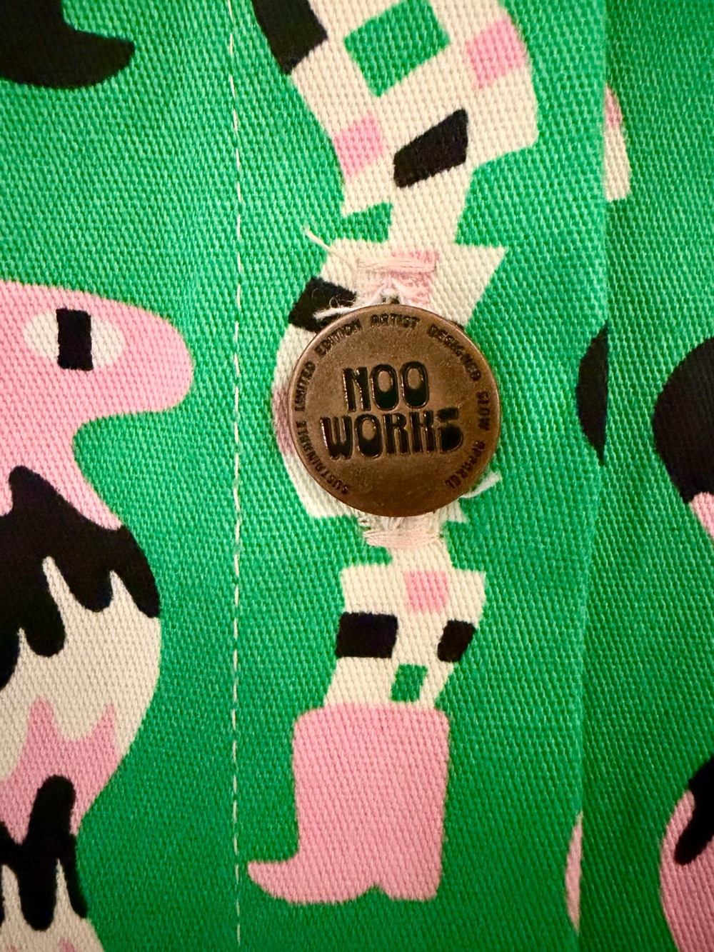 Nooworks Twill Chloe Sssnakes - button front mini dress - Picture 4 of 7